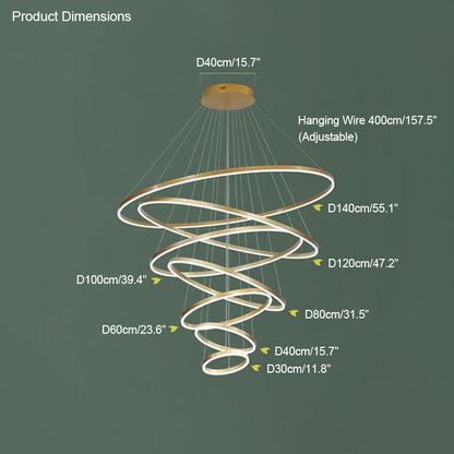 Diff Tiered Ring Chandelier-DF2159