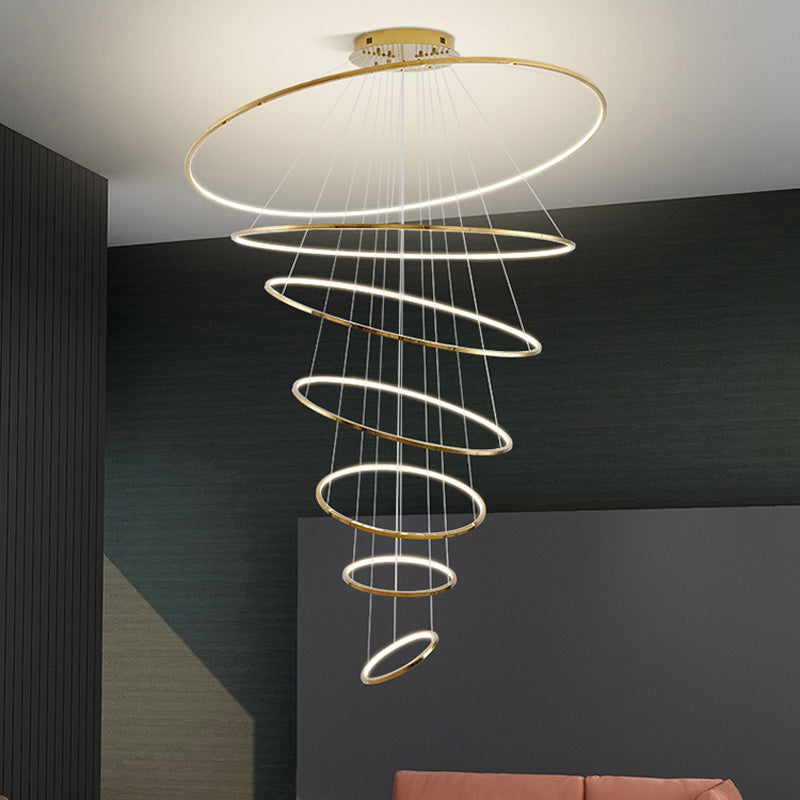 Diff Large Tiered Ring Foyer Chandelier-DF2160
