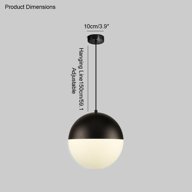 Diff Prismatic/Milk Glass Globe Pendant Light-DF2065