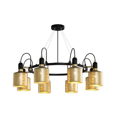 Diff Industrial Gold Chandelier-DF2262