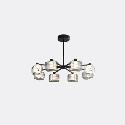 Diff Hollow Rectangular Glass Chandelier-DF2223