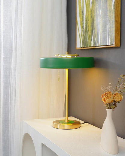 Diff Mid-Century Round Table Lamp with Pull Chain-DF8009