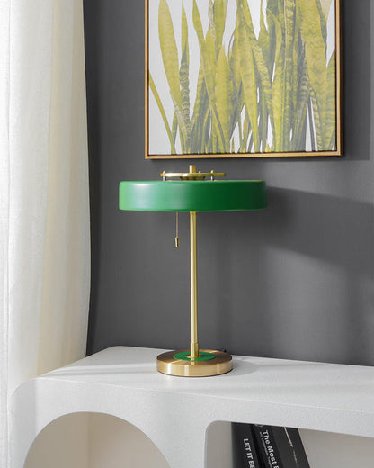 Diff Mid-Century Round Table Lamp with Pull Chain-DF8009