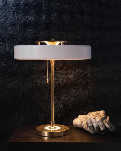 Diff Mid-Century Round Table Lamp with Pull Chain-DF8009