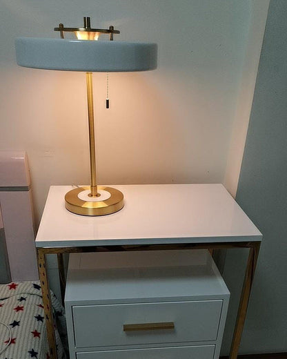 Diff Mid-Century Round Table Lamp with Pull Chain-DF8009
