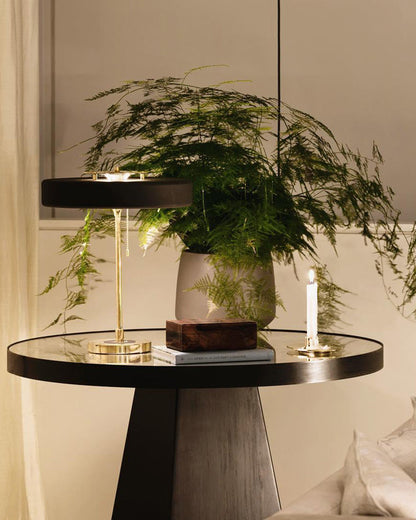 Diff Mid-Century Round Table Lamp with Pull Chain-DF8009