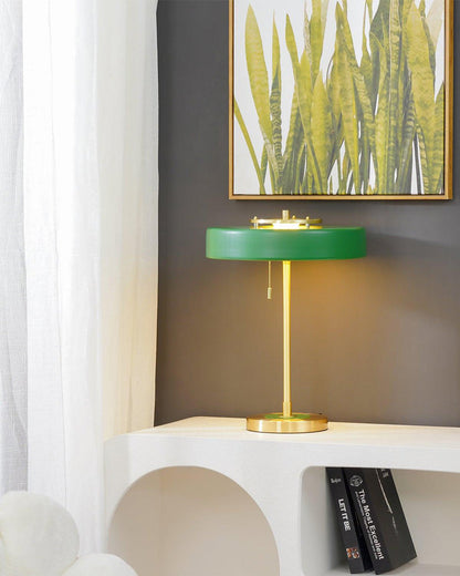 Diff Mid-Century Round Table Lamp with Pull Chain-DF8009