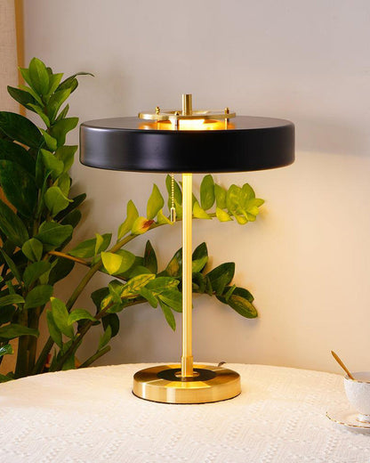 Diff Mid-Century Round Table Lamp with Pull Chain-DF8009