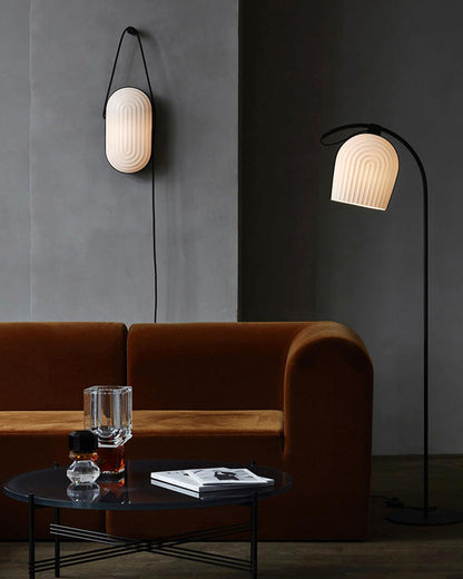 Diff Pleated Arc Floor Lamp for Reading-DF7033
