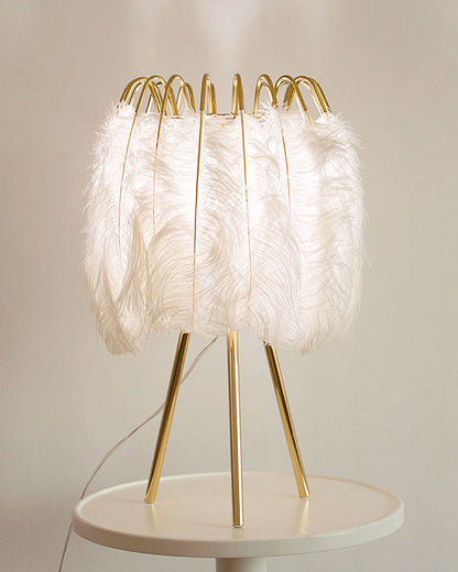 Diff Stylish Tripod Feather Table Lamp-DF8036