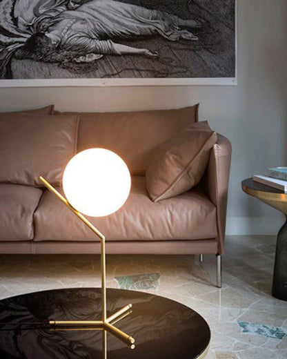 Diff Milk Glass Globe Table Lamp-DF8011