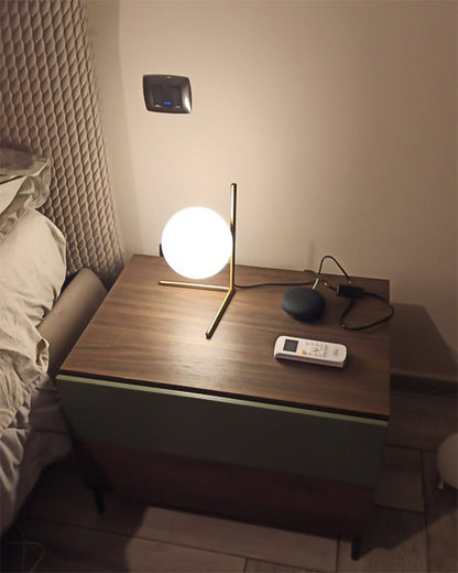 Diff Milk Glass Globe Table Lamp-DF8011