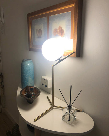 Diff Milk Glass Globe Table Lamp-DF8011