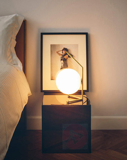 Diff Milk Glass Globe Table Lamp-DF8011