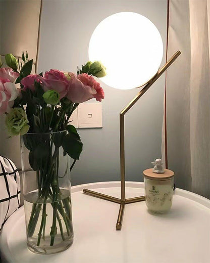 Diff Milk Glass Globe Table Lamp-DF8011