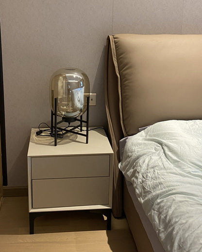 Diff Smoked Glass Lantern Table Lamp-DF8012