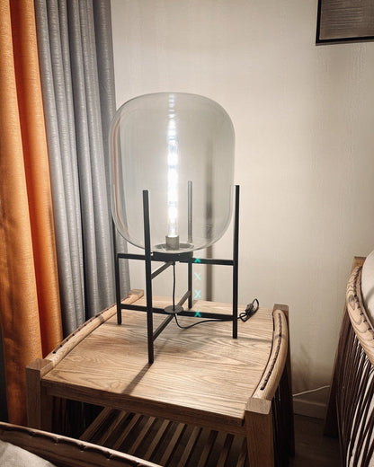 Diff Smoked Glass Lantern Table Lamp-DF8012