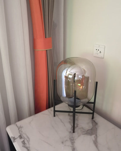 Diff Smoked Glass Lantern Table Lamp-DF8012