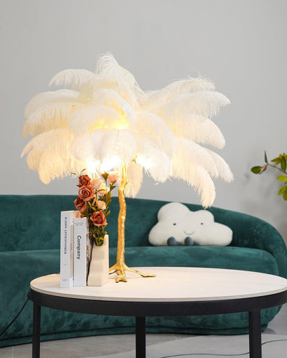 Diff Feather Palm Tree Table Lamp-DF8016