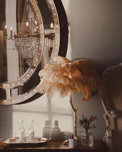 Diff Feather Palm Tree Table Lamp-DF8016