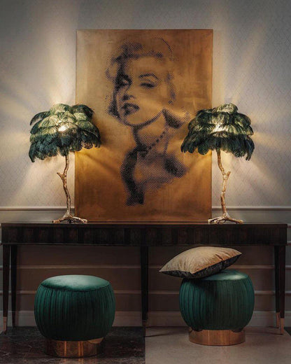 Diff Feather Palm Tree Table Lamp-DF8016