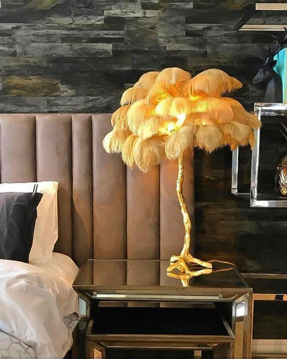 Diff Feather Palm Tree Table Lamp-DF8016