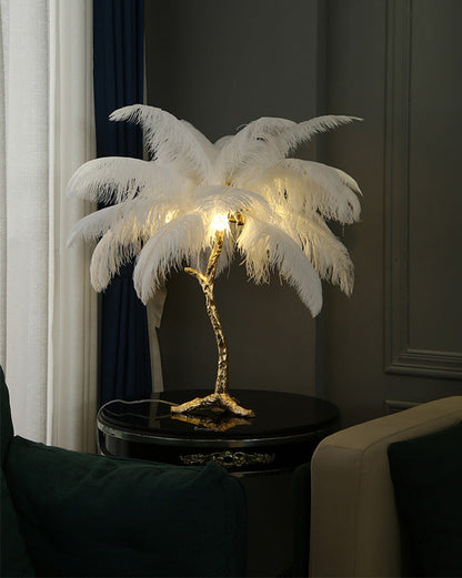Diff Feather Palm Tree Table Lamp-DF8016
