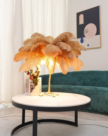 Diff Feather Palm Tree Table Lamp-DF8016