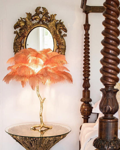 Diff Feather Palm Tree Table Lamp-DF8016