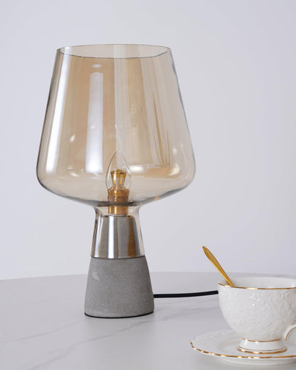 Diff Smoked Glass Table Lamp-DF8018