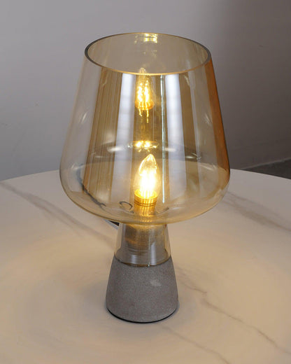 Diff Smoked Glass Table Lamp-DF8018