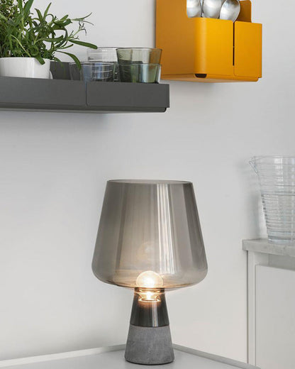 Diff Smoked Glass Table Lamp-DF8018