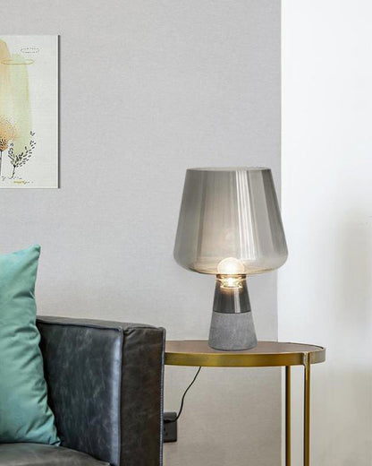 Diff Smoked Glass Table Lamp-DF8018