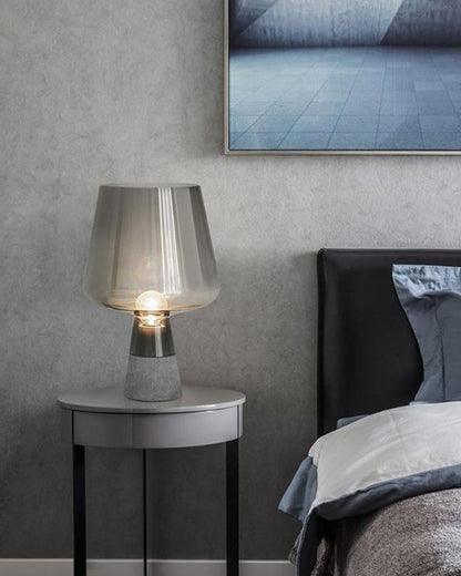 Diff Smoked Glass Table Lamp-DF8018