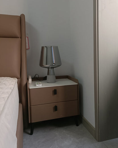 Diff Smoked Glass Table Lamp-DF8018
