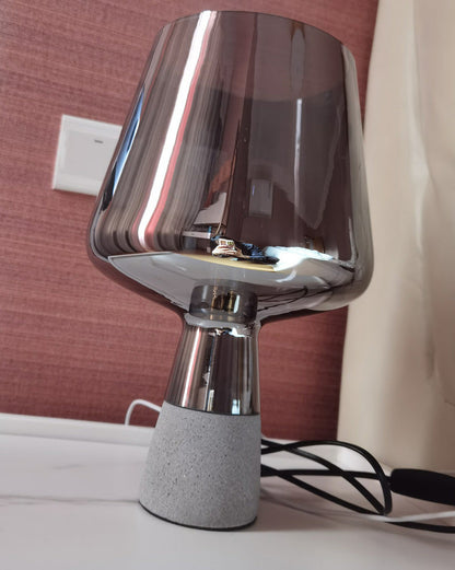 Diff Smoked Glass Table Lamp-DF8018
