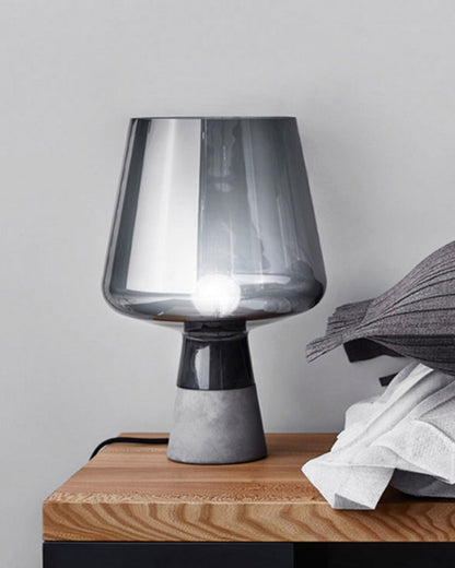 Diff Smoked Glass Table Lamp-DF8018