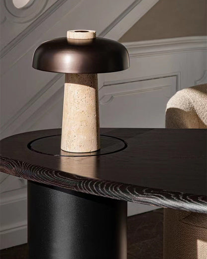 Diff Mushroom Travertine Table Lamp-DF8027