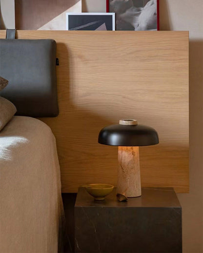 Diff Mushroom Travertine Table Lamp-DF8027