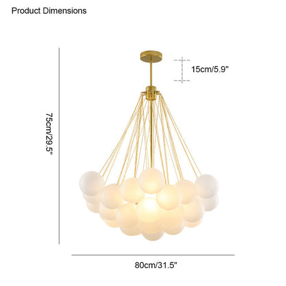 Diff Frosted Glass Bubbles Chandelier-DF2068