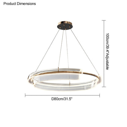 Diff Gold Circular Led Chandelier-DF2165