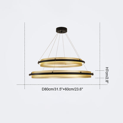 Diff Black and Gold Ring LED Chandelier-DF2119