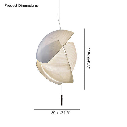 Diff Asymmetrical Rice Paper Pendant Light-DF2056