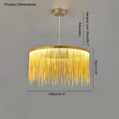 Diff Tassel Round/Linear Chandelier-DF2062