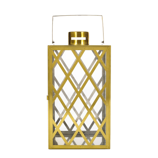 ANTON  18"H STAINLESS STEEL LANTERN