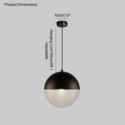 Diff Prismatic/Milk Glass Globe Pendant Light-DF2065