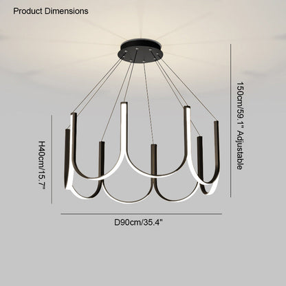 Diff Minimal U-shaped Round chandelier-DF2143