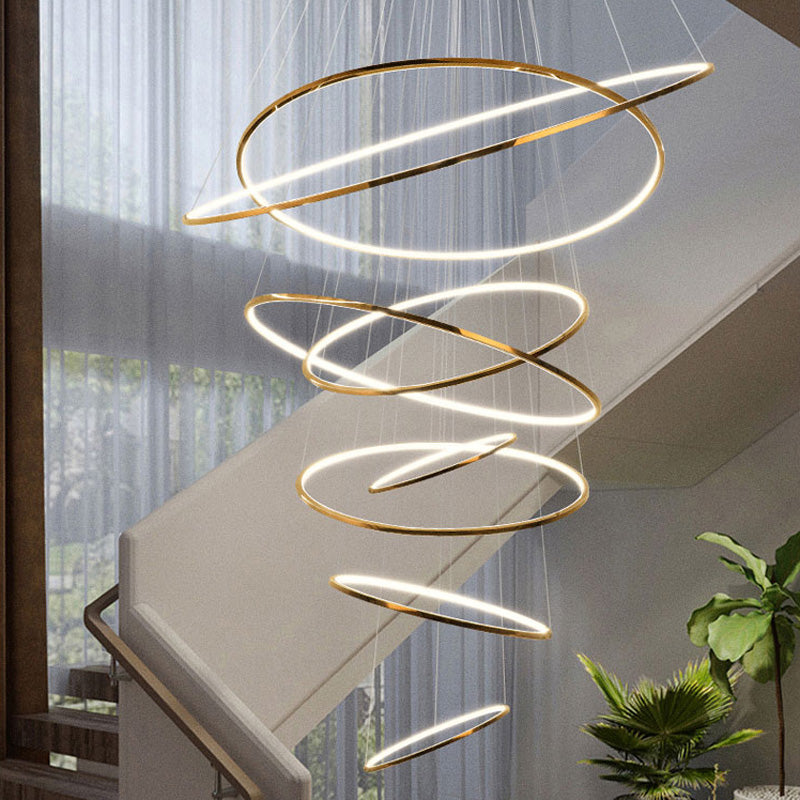 Diff Large Tiered Ring Foyer Chandelier-DF2160