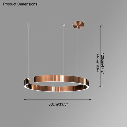 Diff Black/Gold Ring Led Chandelier-DF2009