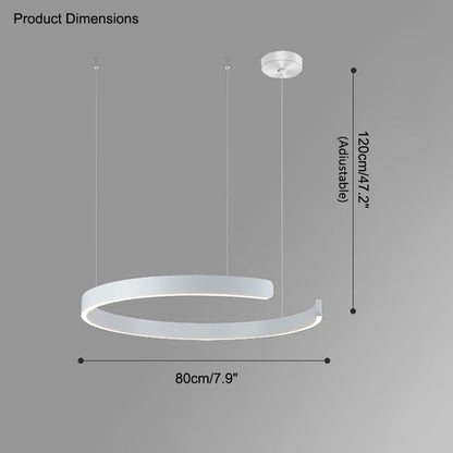 Diff Black/Gold Ring Led Chandelier-DF2009